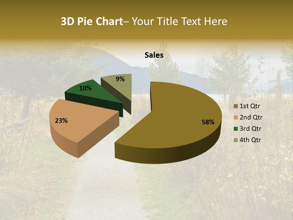 Scenery Gold Hike PowerPoint Template