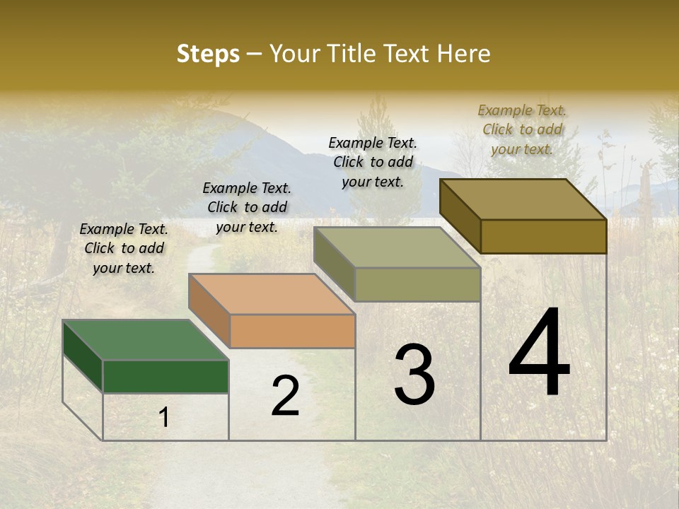 Scenery Gold Hike PowerPoint Template