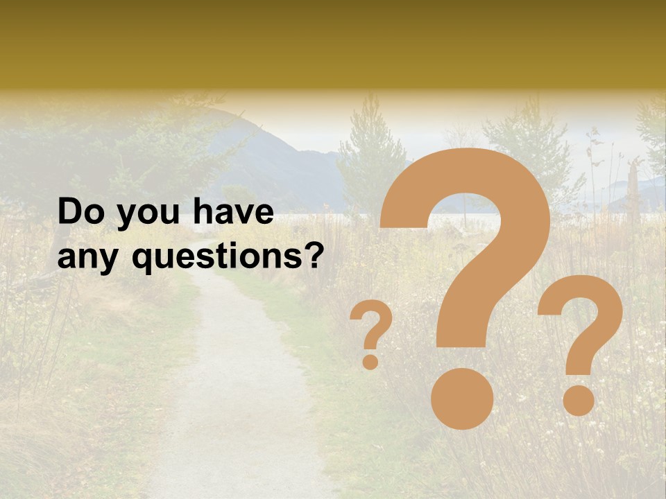 Scenery Gold Hike PowerPoint Template