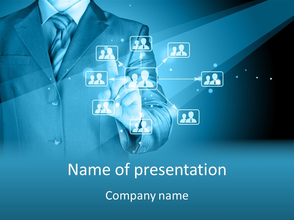 Interaction Male Push PowerPoint Template