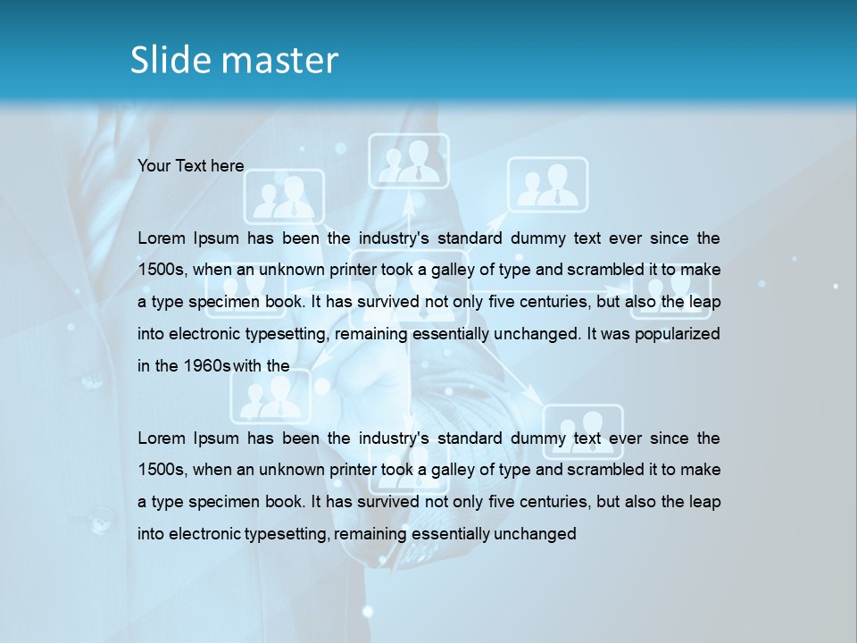 Interaction Male Push PowerPoint Template