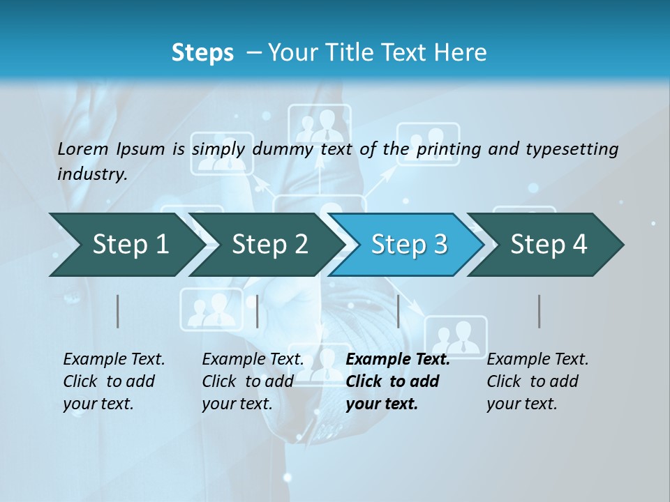 Interaction Male Push PowerPoint Template