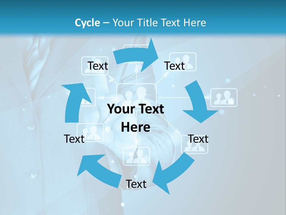 Interaction Male Push PowerPoint Template