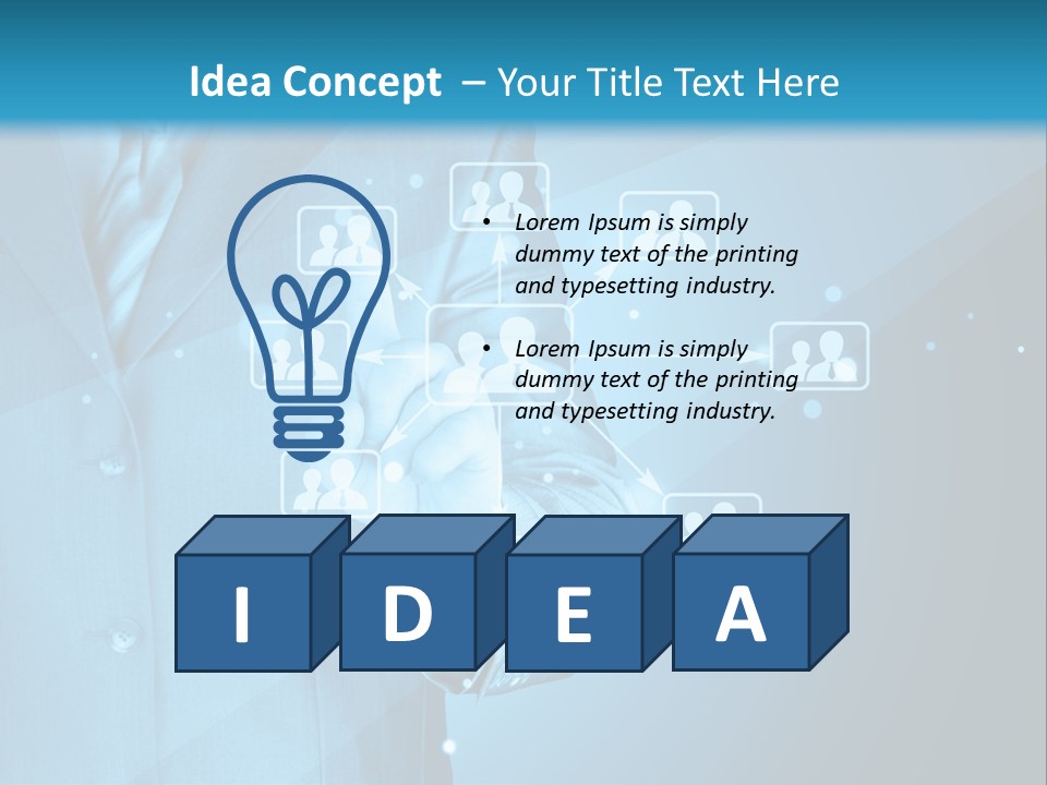 Interaction Male Push PowerPoint Template
