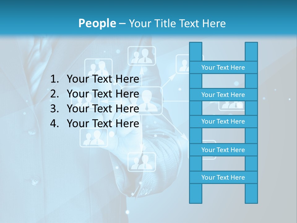 Interaction Male Push PowerPoint Template
