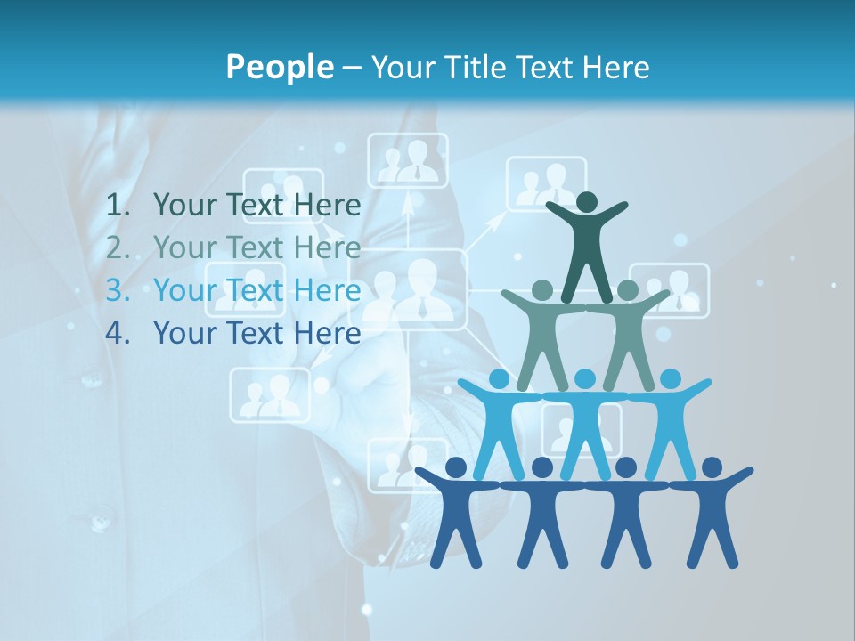 Interaction Male Push PowerPoint Template