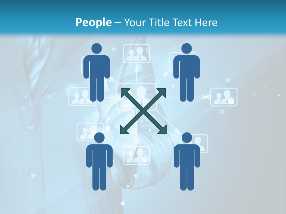 Interaction Male Push PowerPoint Template