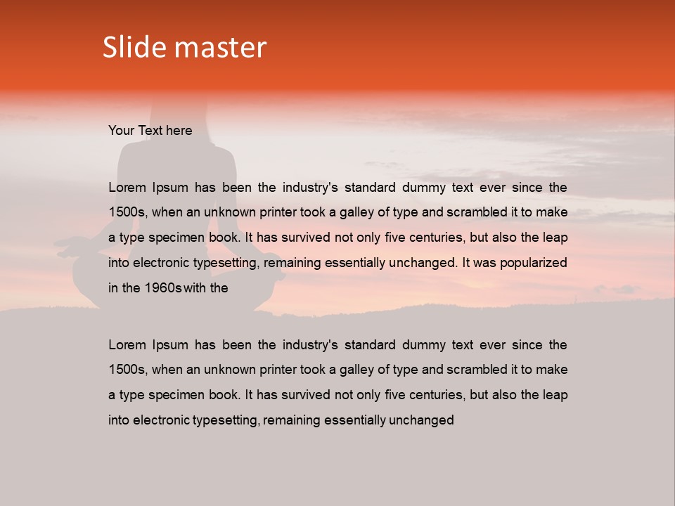 Girl Background Calm PowerPoint Template