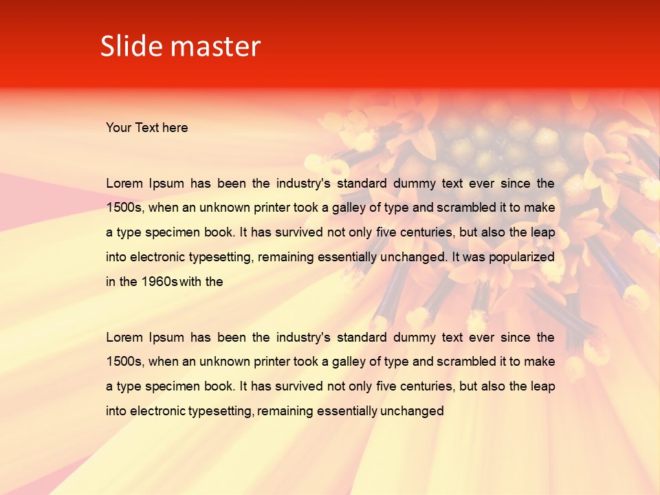 Head Petal Sun PowerPoint Template