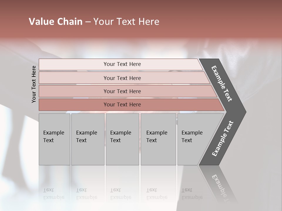 Two People Shaking Hands In Front Of A Group Of People PowerPoint Template