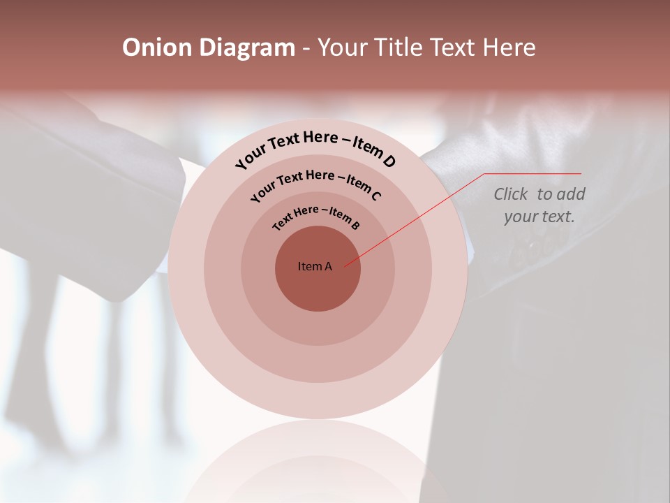 Two People Shaking Hands In Front Of A Group Of People PowerPoint Template