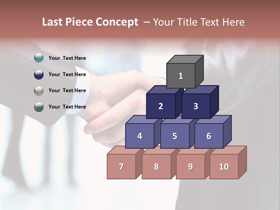 Two People Shaking Hands In Front Of A Group Of People PowerPoint Template
