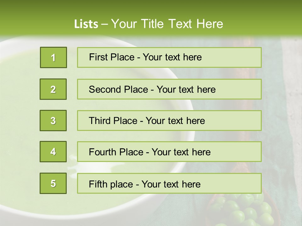 Vichyssoise Spinach Brussels PowerPoint Template