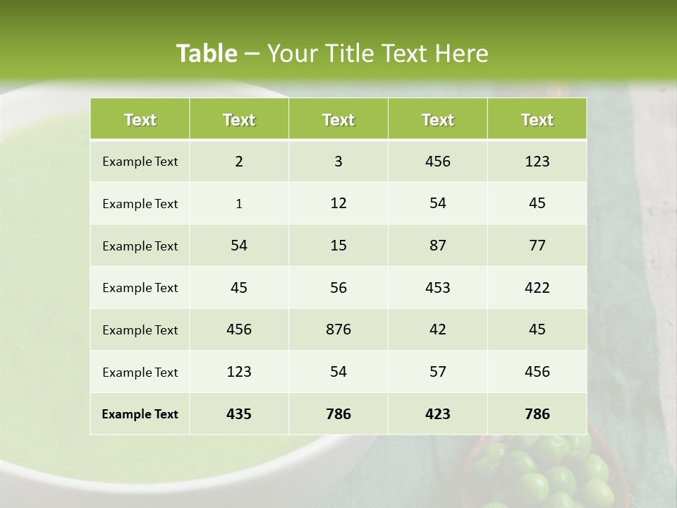 Vichyssoise Spinach Brussels PowerPoint Template