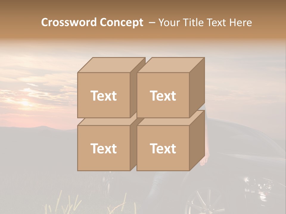 Transport Sunset Field PowerPoint Template