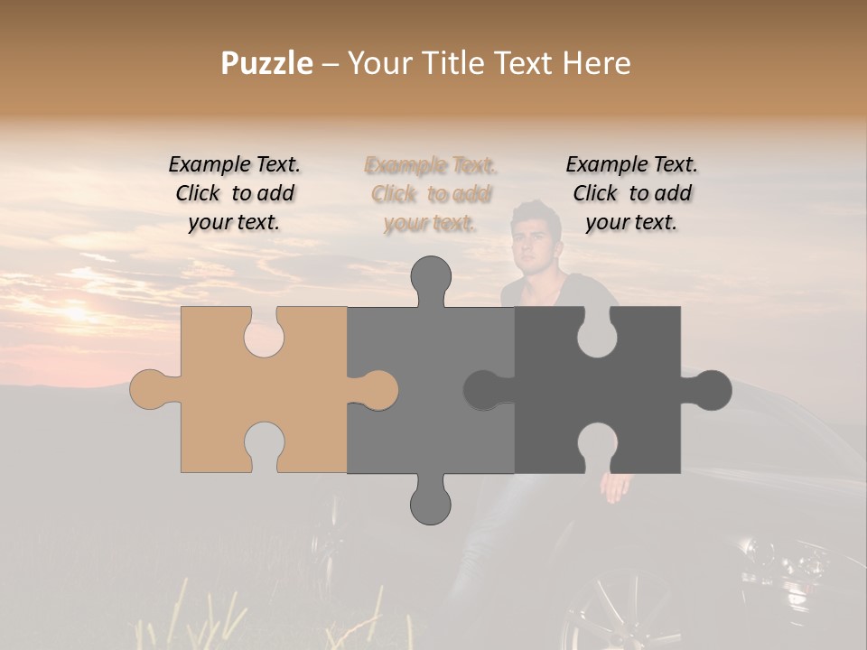 Transport Sunset Field PowerPoint Template