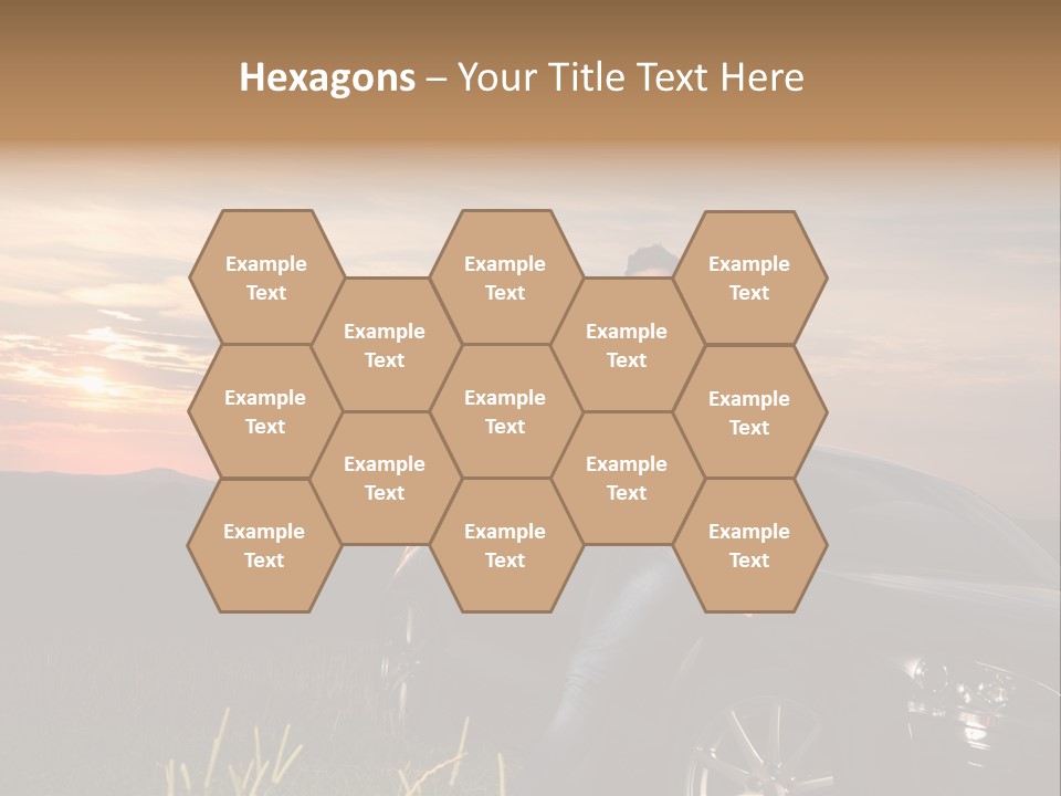 Transport Sunset Field PowerPoint Template