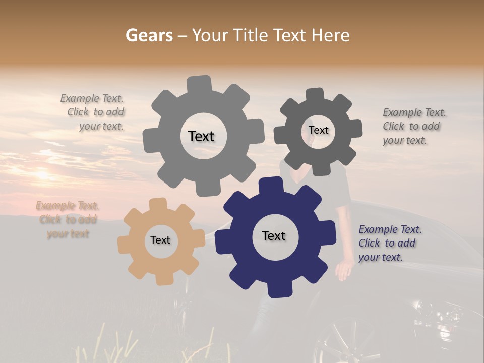 Transport Sunset Field PowerPoint Template