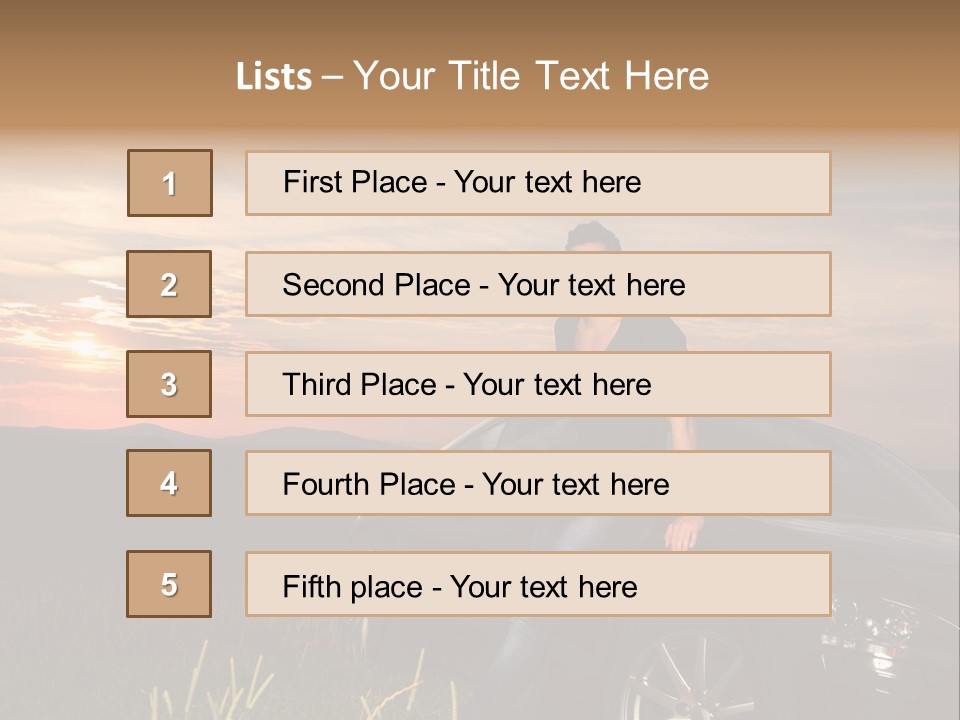 Transport Sunset Field PowerPoint Template