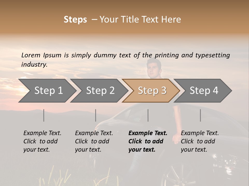 Transport Sunset Field PowerPoint Template