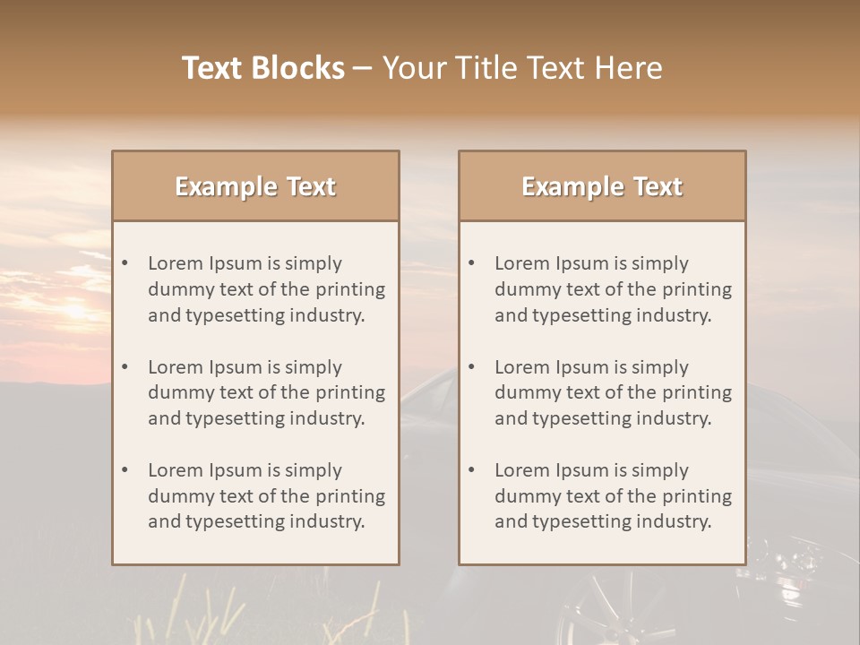 Transport Sunset Field PowerPoint Template