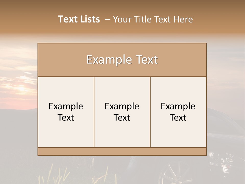 Transport Sunset Field PowerPoint Template