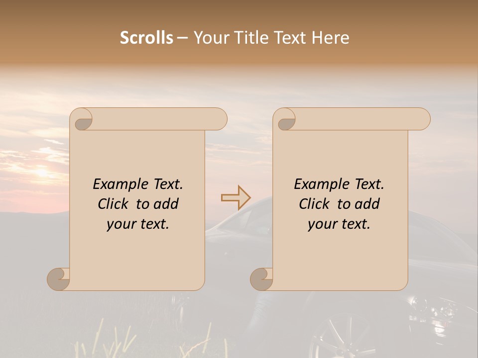 Transport Sunset Field PowerPoint Template