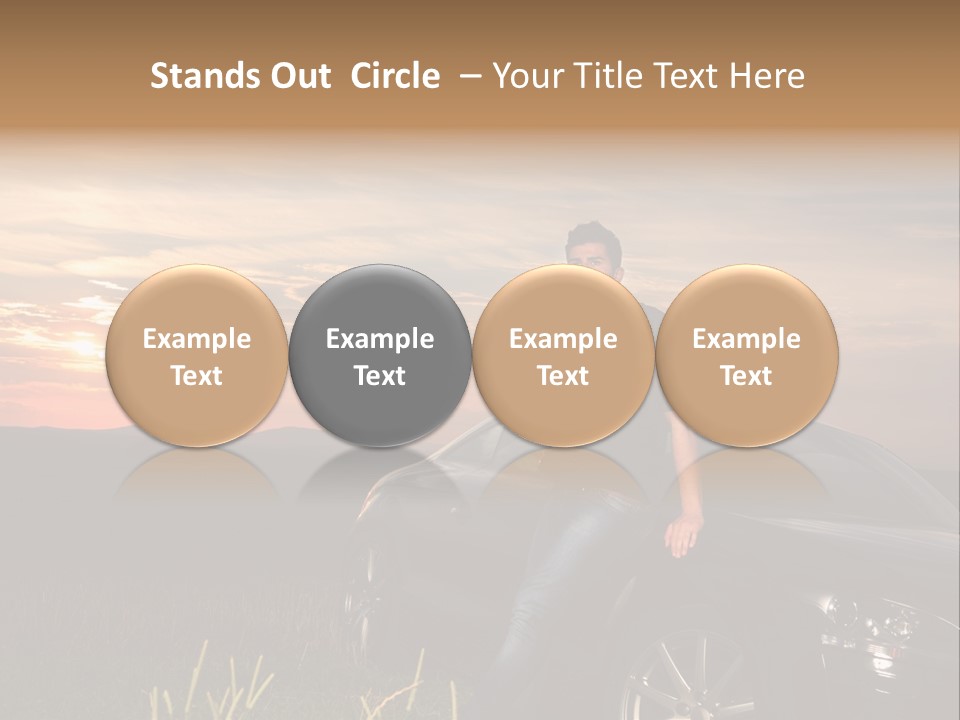 Transport Sunset Field PowerPoint Template