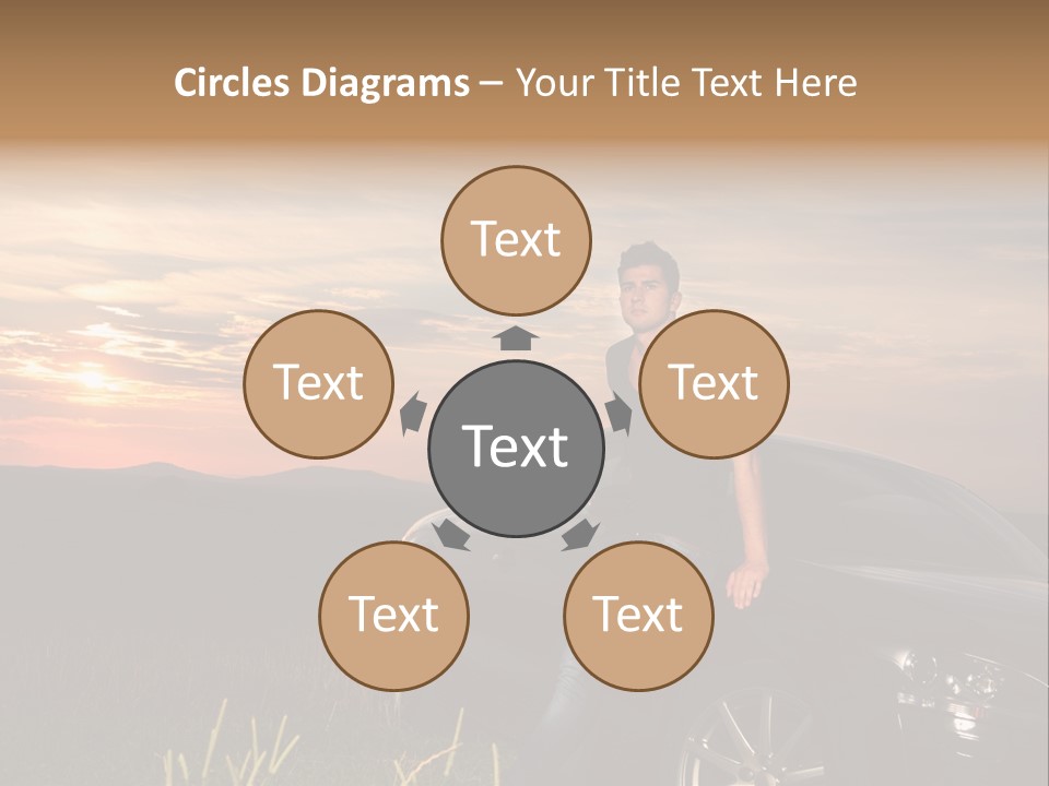 Transport Sunset Field PowerPoint Template