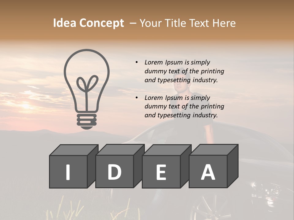 Transport Sunset Field PowerPoint Template