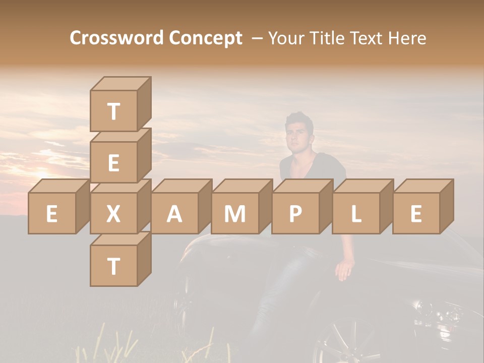 Transport Sunset Field PowerPoint Template