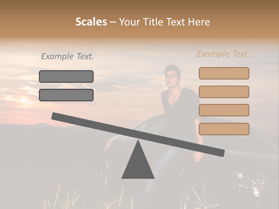Transport Sunset Field PowerPoint Template