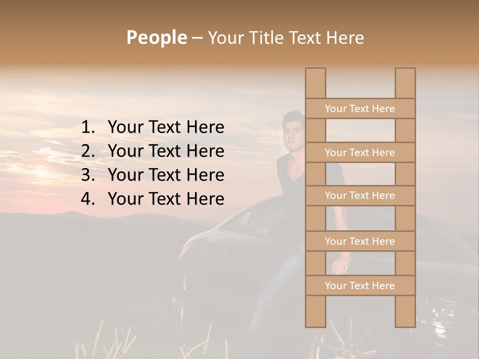 Transport Sunset Field PowerPoint Template