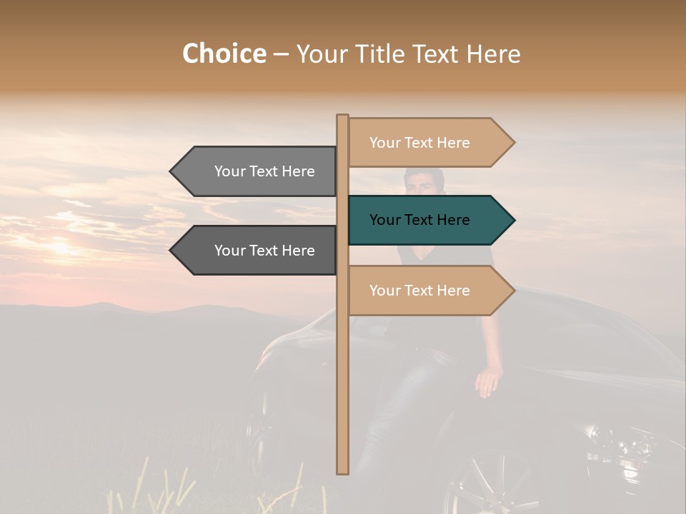 Transport Sunset Field PowerPoint Template