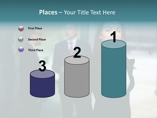 A Woman Standing In Front Of A Man In A Suit PowerPoint Template