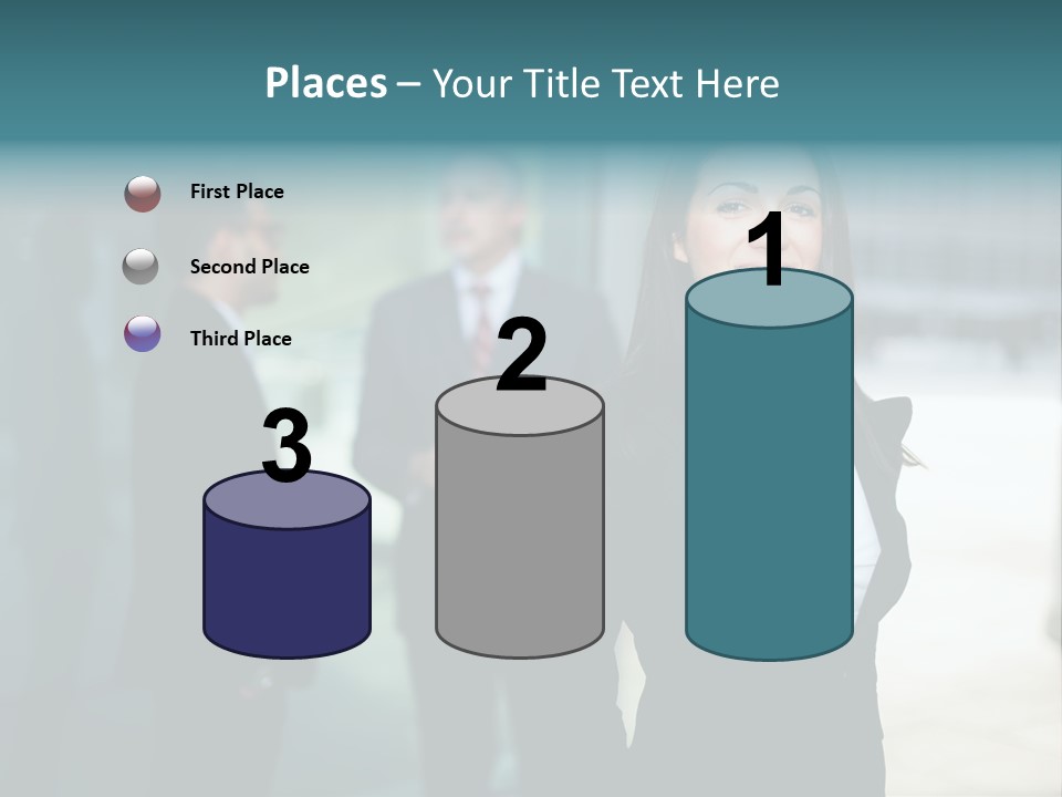 A Woman Standing In Front Of A Man In A Suit PowerPoint Template