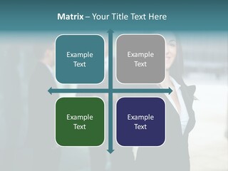 A Woman Standing In Front Of A Man In A Suit PowerPoint Template