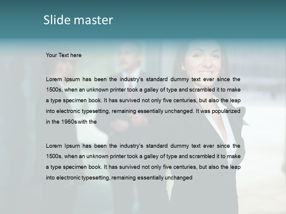 A Woman Standing In Front Of A Man In A Suit PowerPoint Template