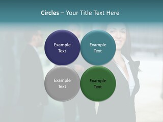 A Woman Standing In Front Of A Man In A Suit PowerPoint Template