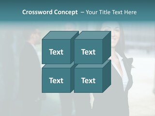 A Woman Standing In Front Of A Man In A Suit PowerPoint Template