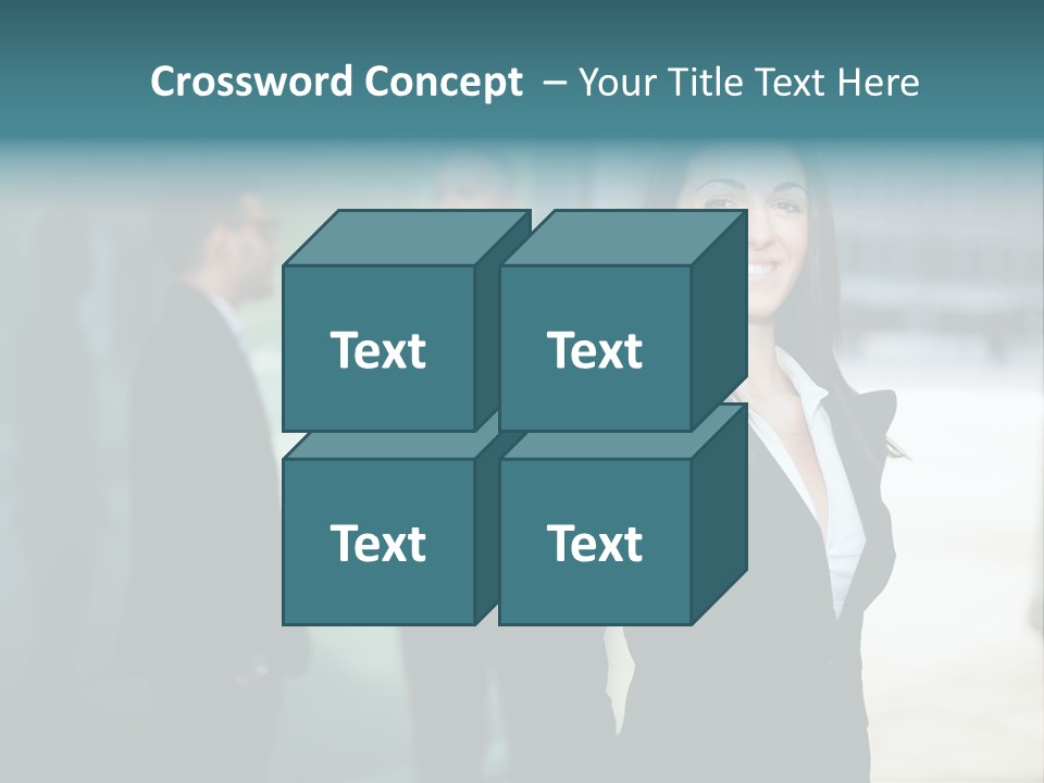 A Woman Standing In Front Of A Man In A Suit PowerPoint Template