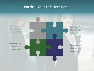 A Woman Standing In Front Of A Man In A Suit PowerPoint Template
