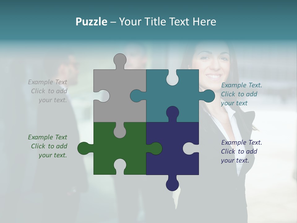 A Woman Standing In Front Of A Man In A Suit PowerPoint Template