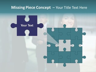 A Woman Standing In Front Of A Man In A Suit PowerPoint Template
