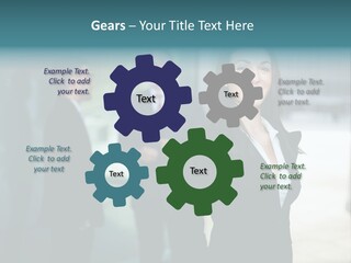 A Woman Standing In Front Of A Man In A Suit PowerPoint Template