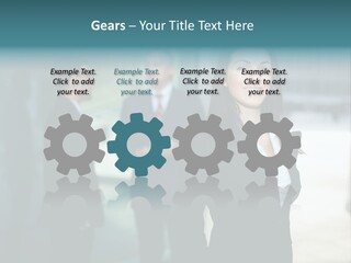 A Woman Standing In Front Of A Man In A Suit PowerPoint Template