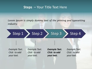 A Woman Standing In Front Of A Man In A Suit PowerPoint Template