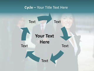 A Woman Standing In Front Of A Man In A Suit PowerPoint Template