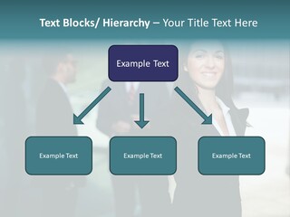 A Woman Standing In Front Of A Man In A Suit PowerPoint Template