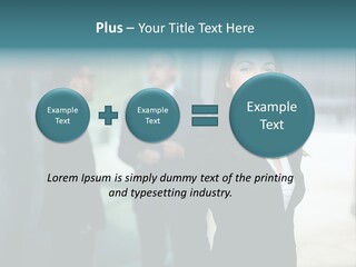 A Woman Standing In Front Of A Man In A Suit PowerPoint Template